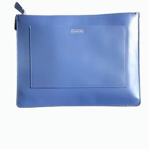 Coach large pouch in grey blue/purple color